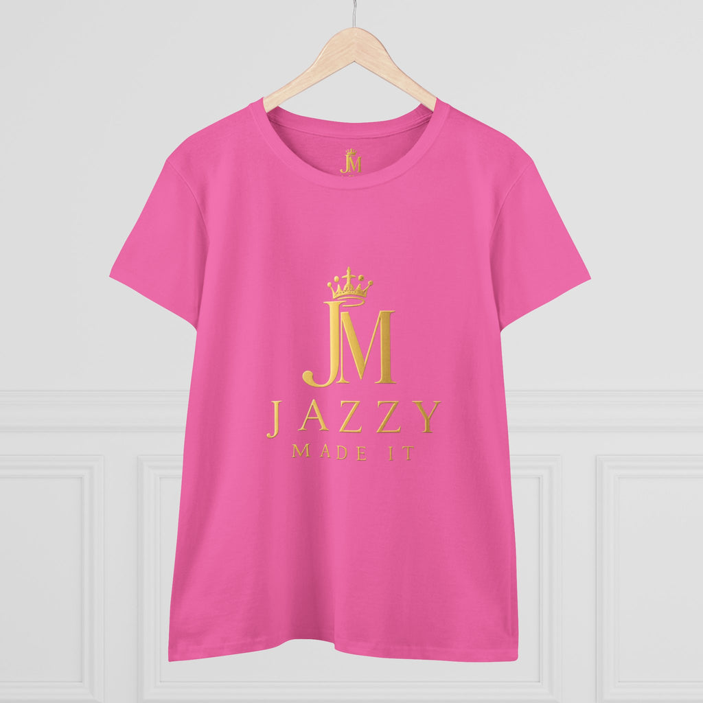 Women's Tee - "Jazzy Made It" Gold Crown Logo