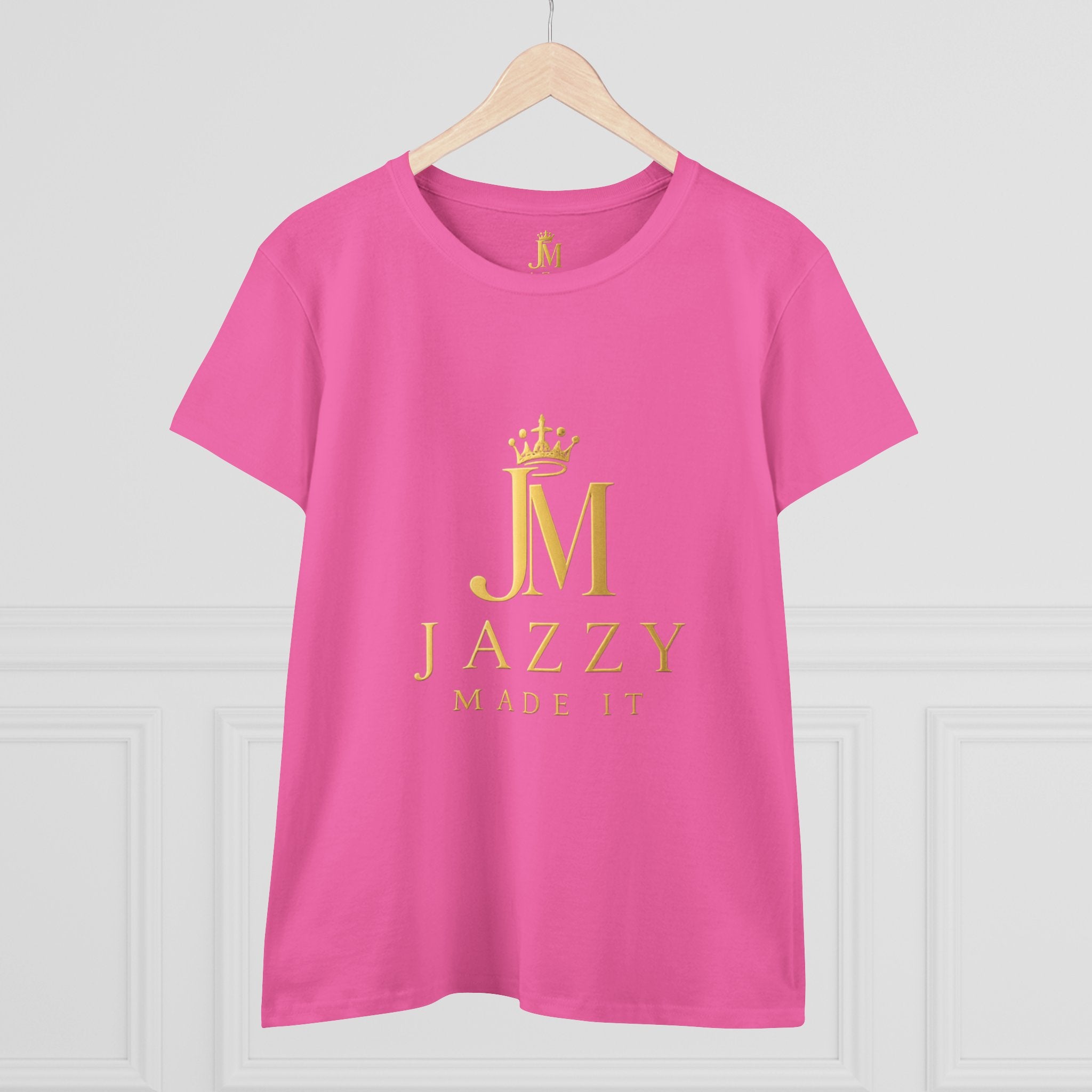 Women's Tee - "Jazzy Made It" Gold Crown Logo