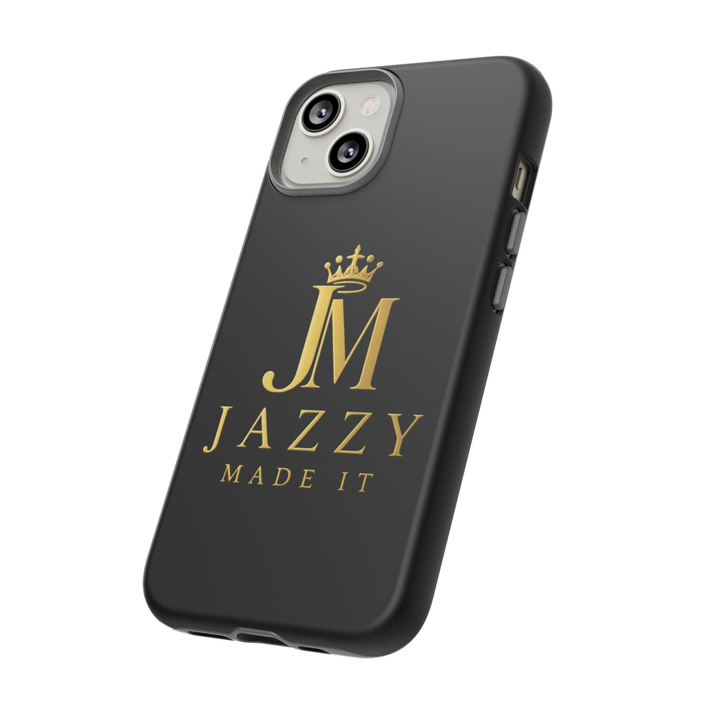 Phone Case — "Jazzy Made It" Black & Gold Tough Case