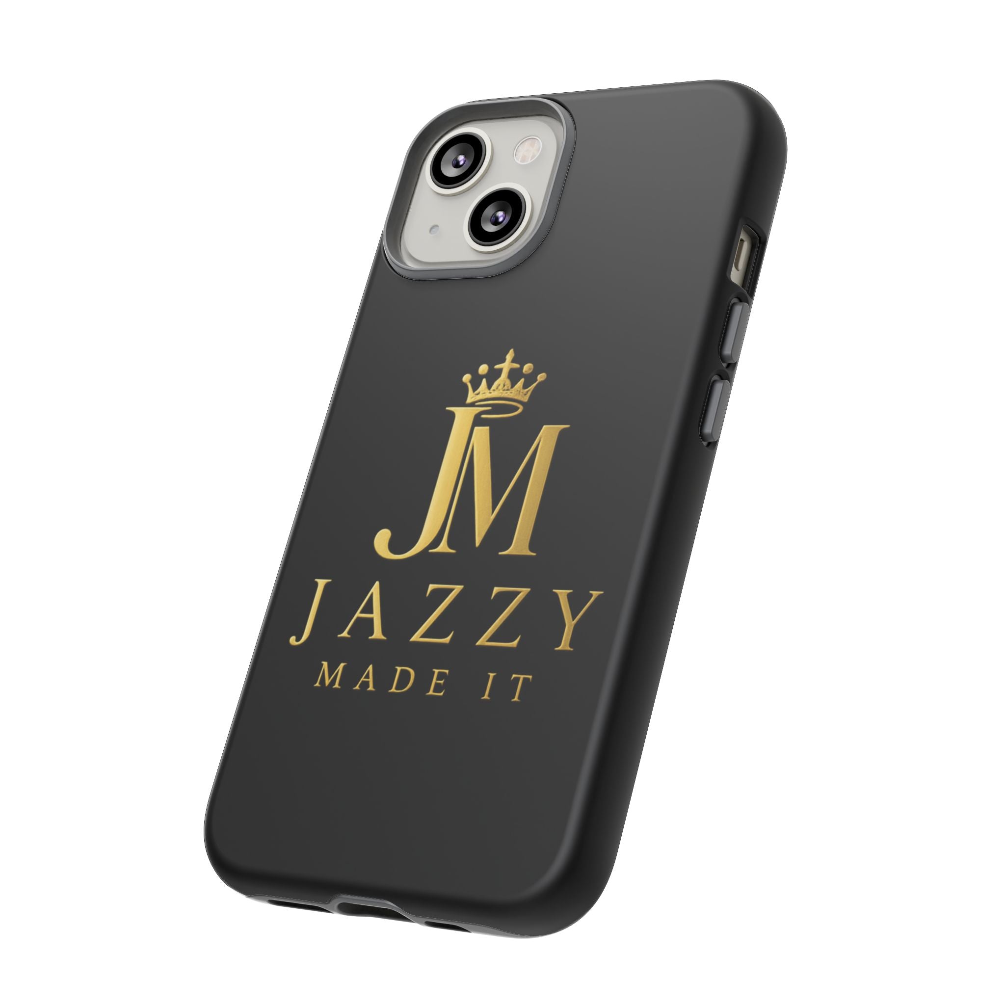 Phone Case — "Jazzy Made It" Black & Gold Tough Case