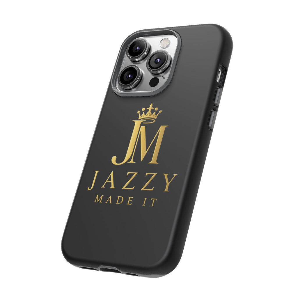 Phone Case — "Jazzy Made It" Black & Gold Tough Case