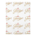 Personalized Baby Swaddle Blanket – 'Jazzy's Boutique' Logo Pattern Newborn Blanket