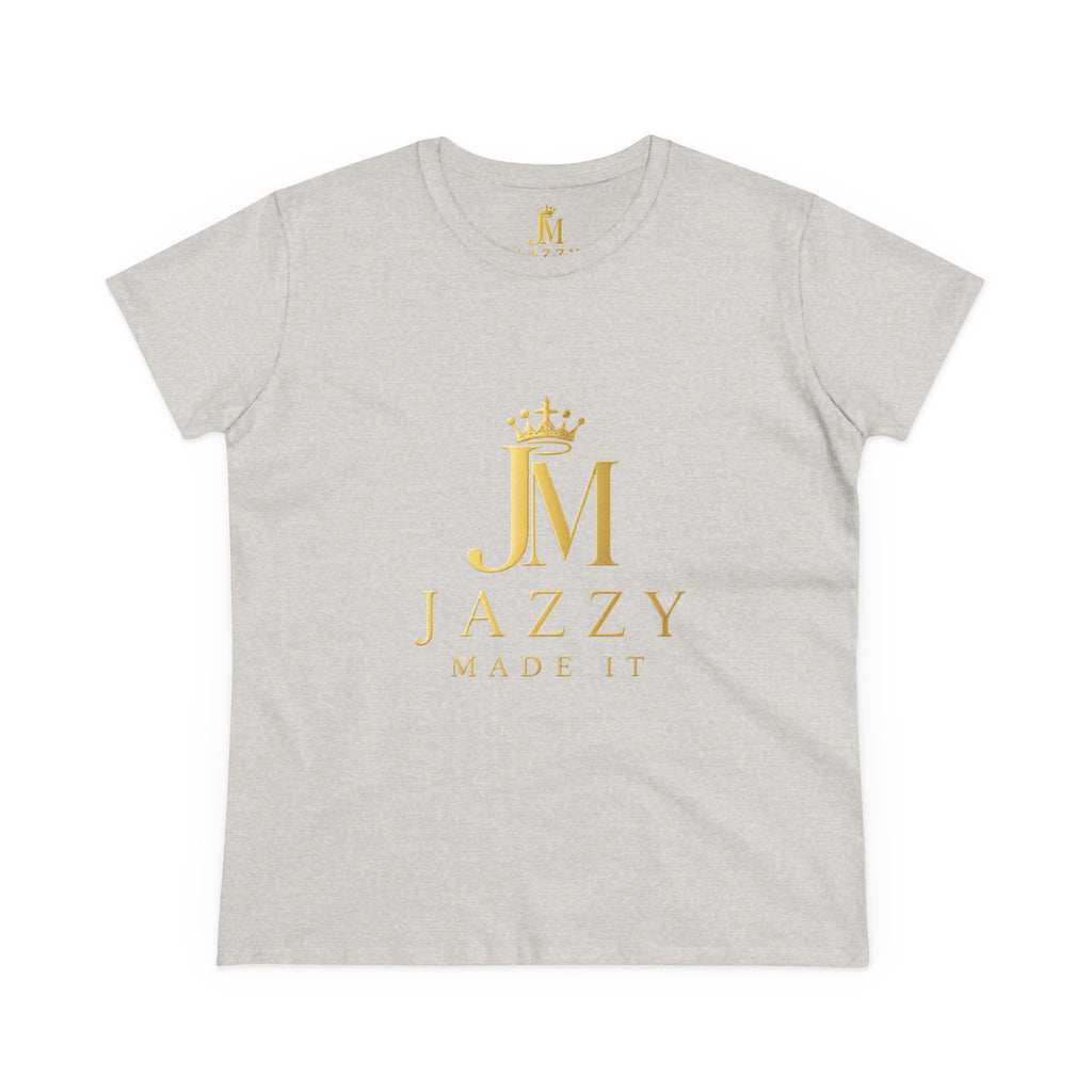 Women's Tee - "Jazzy Made It" Gold Crown Logo