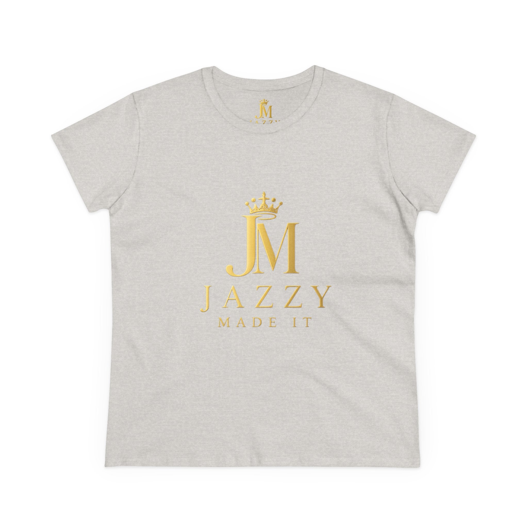 Women's Tee - "Jazzy Made It" Gold Crown Logo