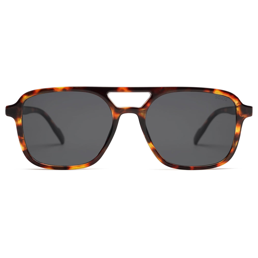 SOJOS Retro Aviator Sunglasses for Women Men,Trendy Rectangle Womens Mens Shades Sun Glasses SJ2202