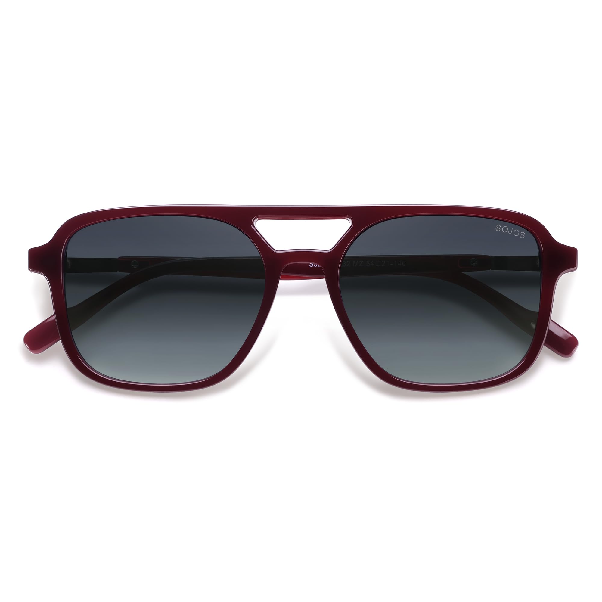 SOJOS Retro Aviator Sunglasses for Women Men,Trendy Rectangle Womens Mens Shades Sun Glasses SJ2202