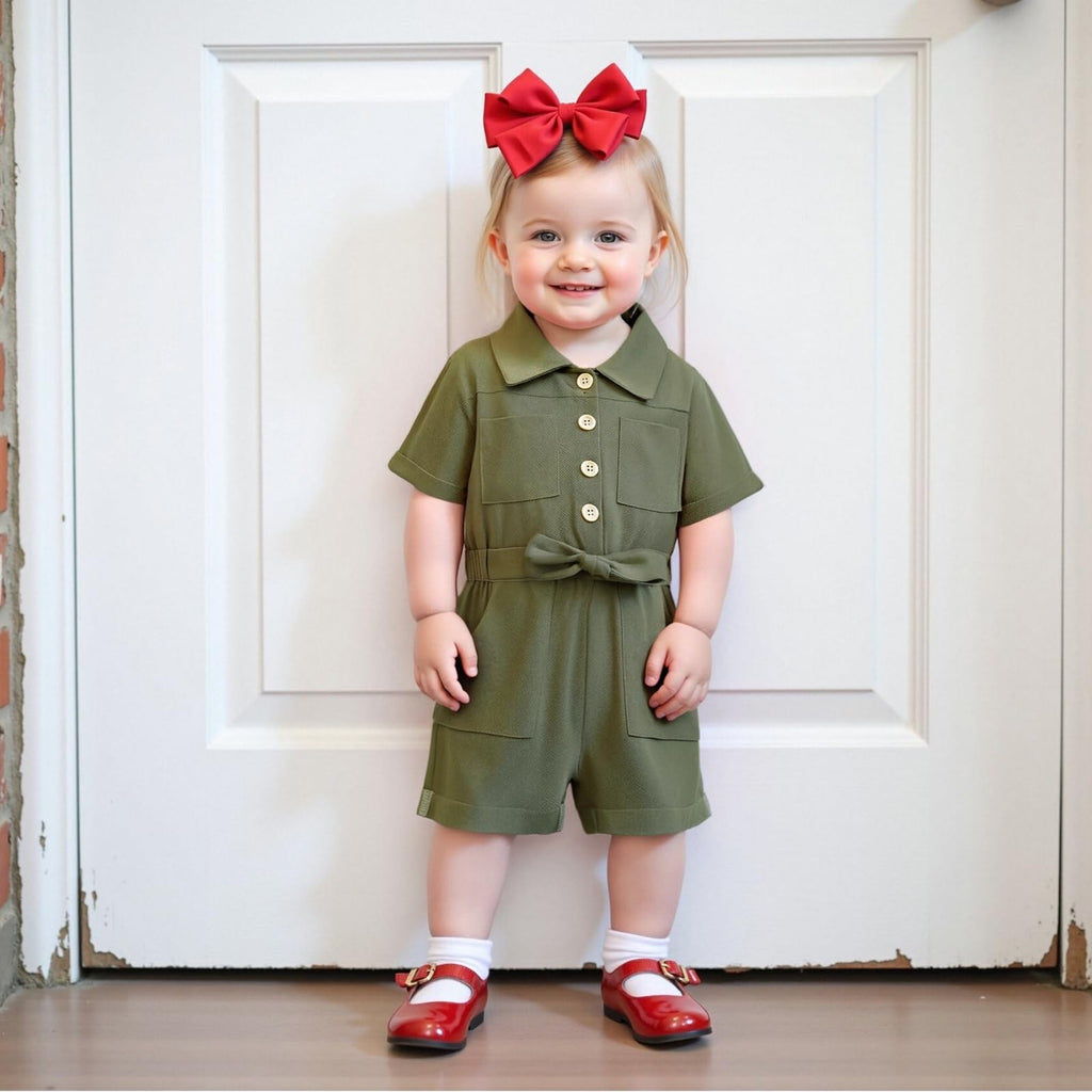 Summer Toddler Girl Jumpsuit Shorts Little Girl Overalls Clothes Baby Jean Romper Jumpsuit One Piece Outfit