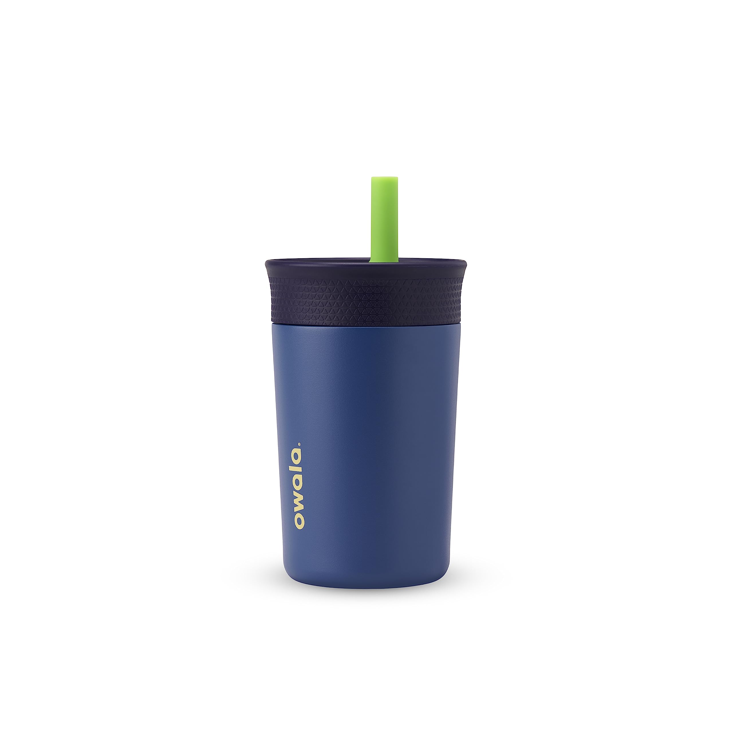 Owala Kids Insulation Stainless Steel Tumbler with Spill Resistant Flexible Straw, Easy to Clean, Kids Water Bottle, Great for Travel, Dishwasher Safe, 12 Oz, Pink and Purple (Lilac Rocket)