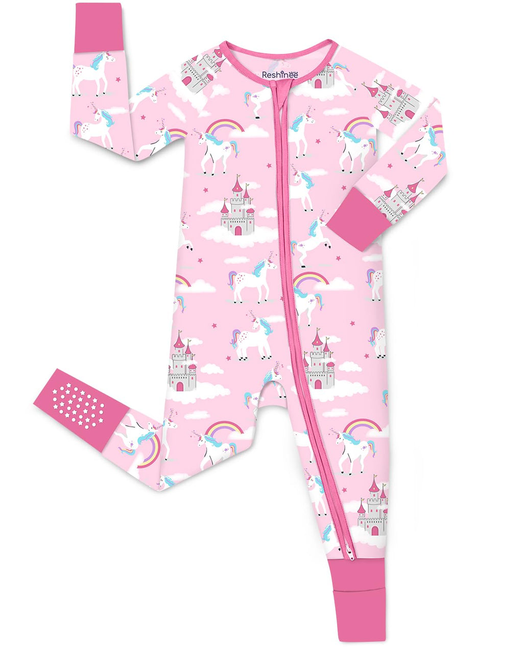 babee Reshinee Bamboo Viscose Baby Footie Pajama, Zipper Pajamas for Baby Boys & Baby Girls 0-24M