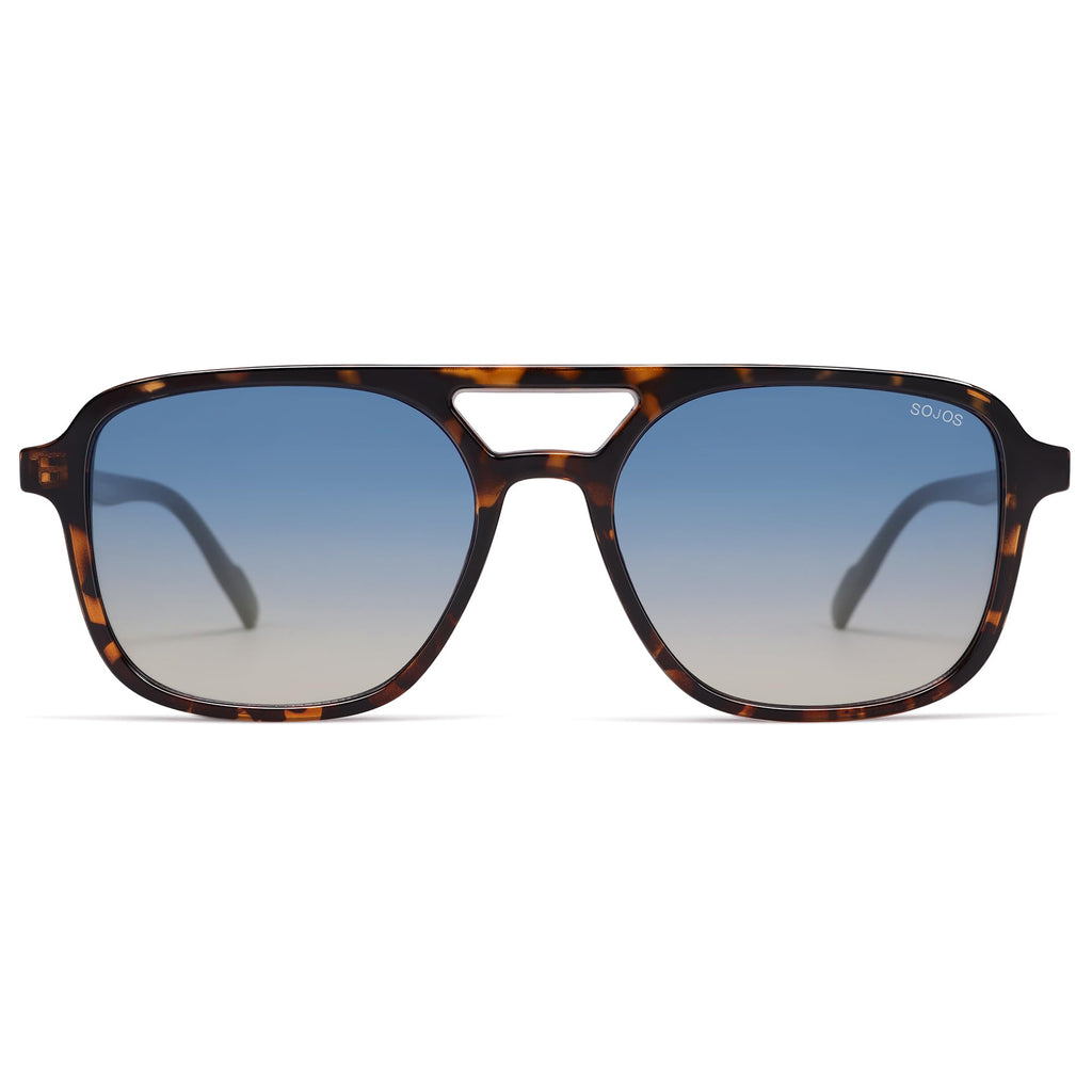 SOJOS Retro Aviator Sunglasses for Women Men,Trendy Rectangle Womens Mens Shades Sun Glasses SJ2202