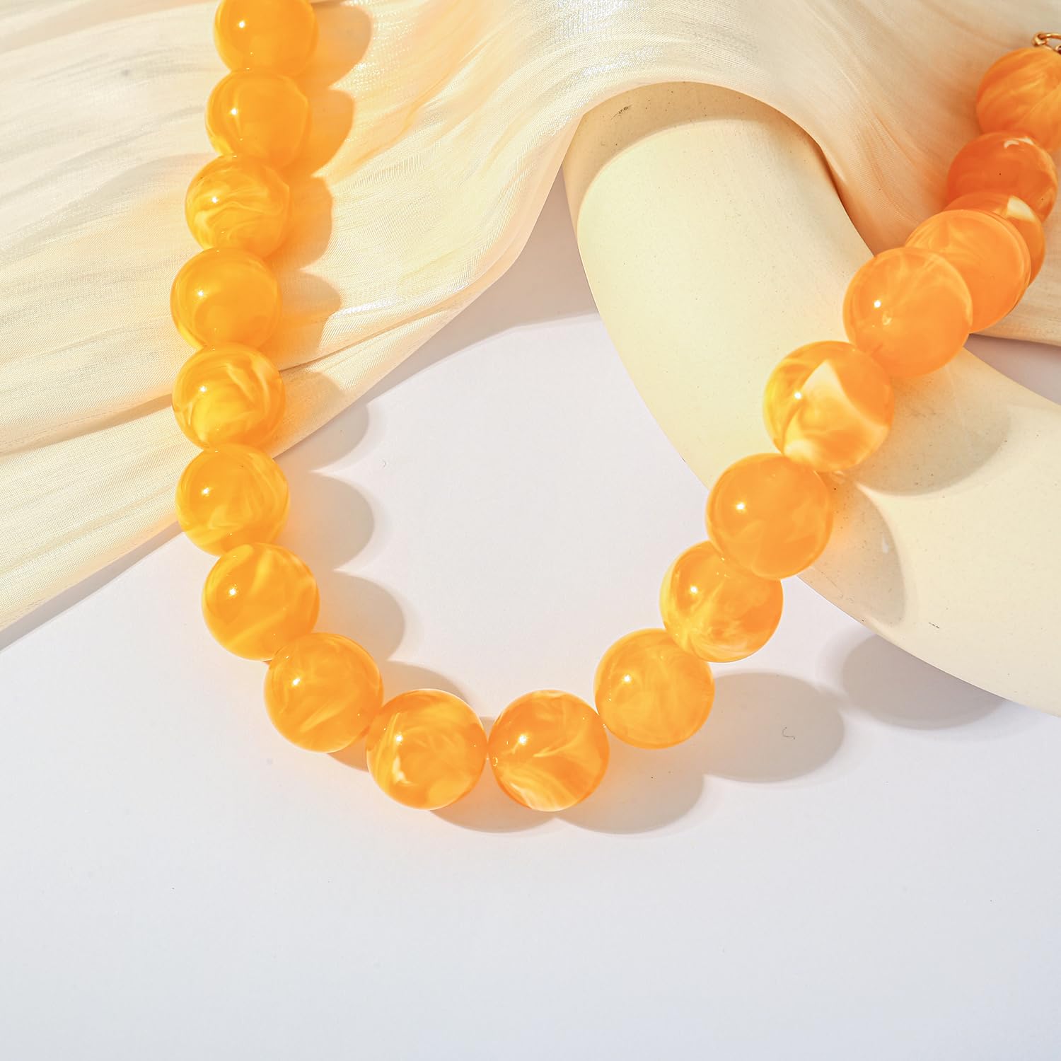 LILIE&WHITE Colorful Chunky Bead Necklaces For Women Trendy Boho Collar Statement Necklace Choker Summer Beach Jewelry Birthday Gift For Her