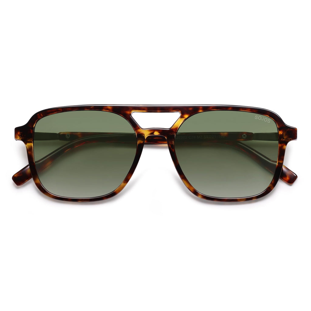 SOJOS Retro Aviator Sunglasses for Women Men,Trendy Rectangle Womens Mens Shades Sun Glasses SJ2202