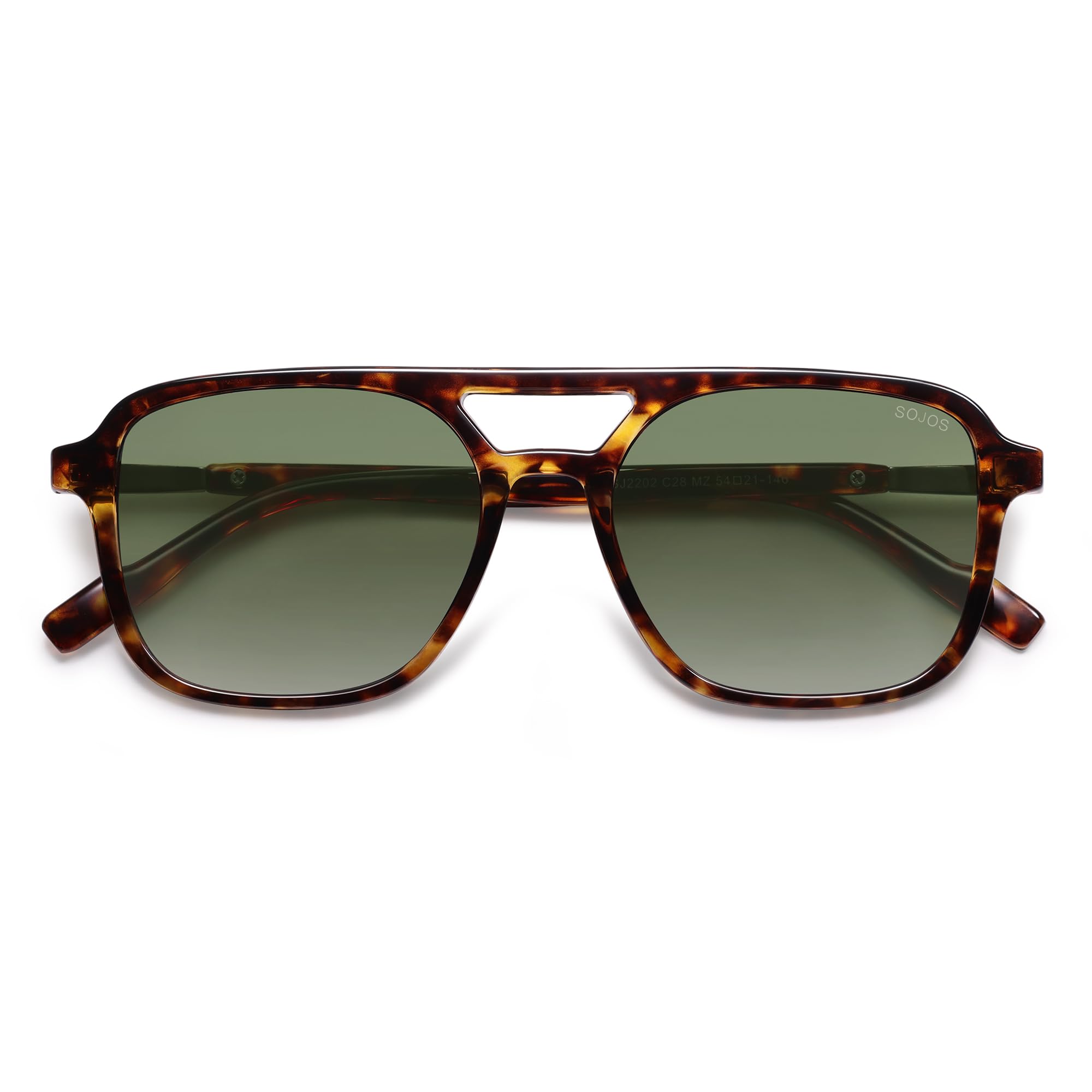 SOJOS Retro Aviator Sunglasses for Women Men,Trendy Rectangle Womens Mens Shades Sun Glasses SJ2202