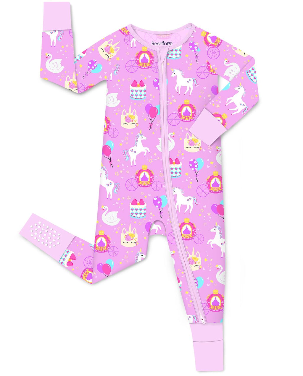 babee Reshinee Bamboo Viscose Baby Footie Pajama, Zipper Pajamas for Baby Boys & Baby Girls 0-24M