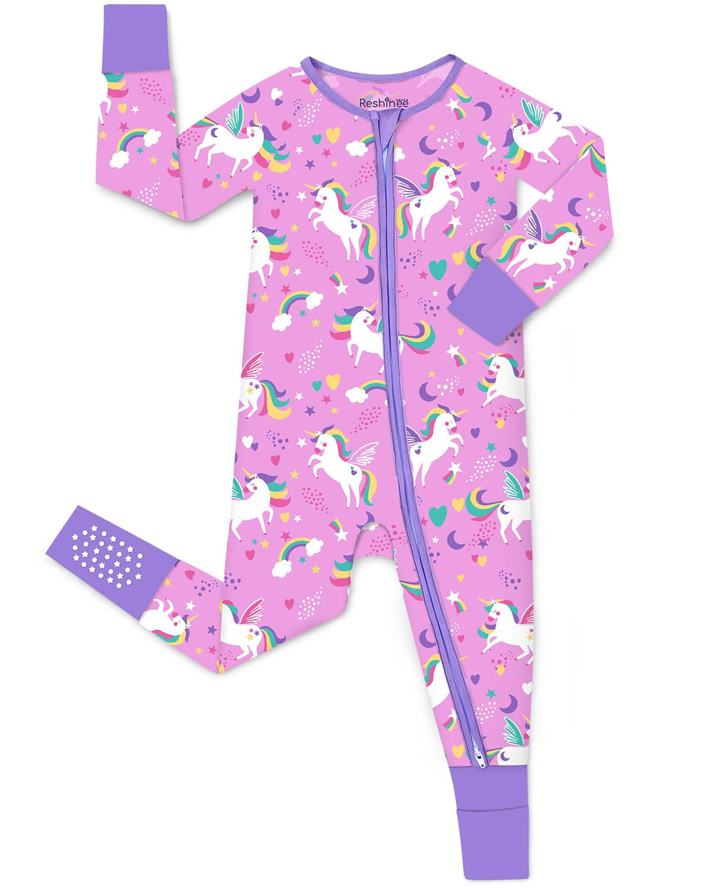 babee Reshinee Bamboo Viscose Baby Footie Pajama, Zipper Pajamas for Baby Boys & Baby Girls 0-24M