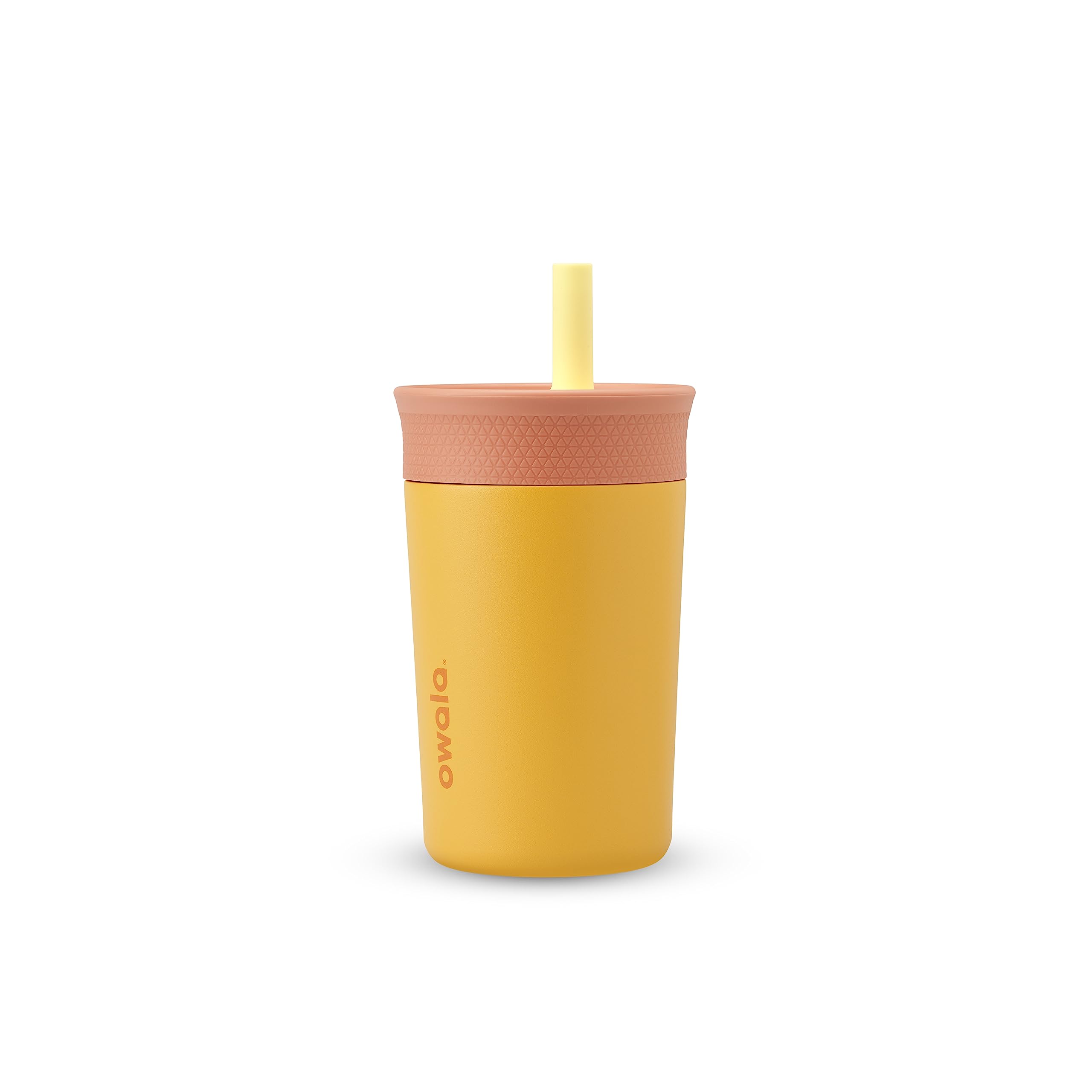 Owala Kids Insulation Stainless Steel Tumbler with Spill Resistant Flexible Straw, Easy to Clean, Kids Water Bottle, Great for Travel, Dishwasher Safe, 12 Oz, Pink and Purple (Lilac Rocket)