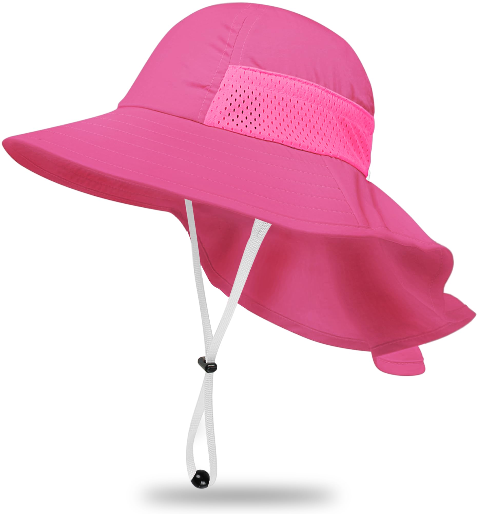 Toddler Baby Sun Hat Kids Summer Beach Essentials Adjustable Beach Hats with Bucket Wide Brim for Boys Girls Age 0-14 Years