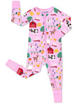 babee Reshinee Bamboo Viscose Baby Footie Pajama, Zipper Pajamas for Baby Boys & Baby Girls 0-24M
