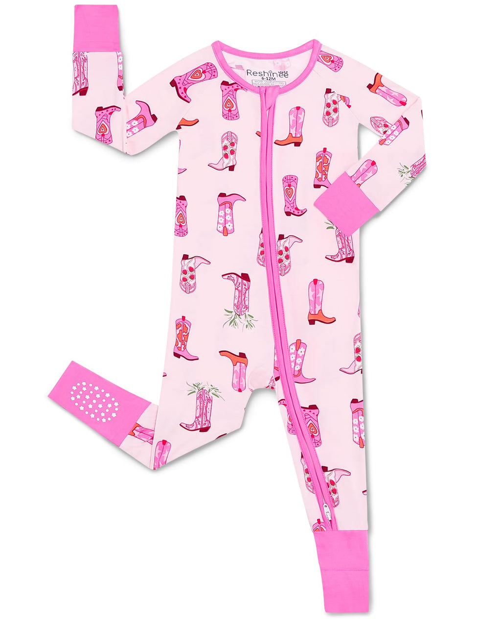 babee Reshinee Bamboo Viscose Baby Footie Pajama, Zipper Pajamas for Baby Boys & Baby Girls 0-24M