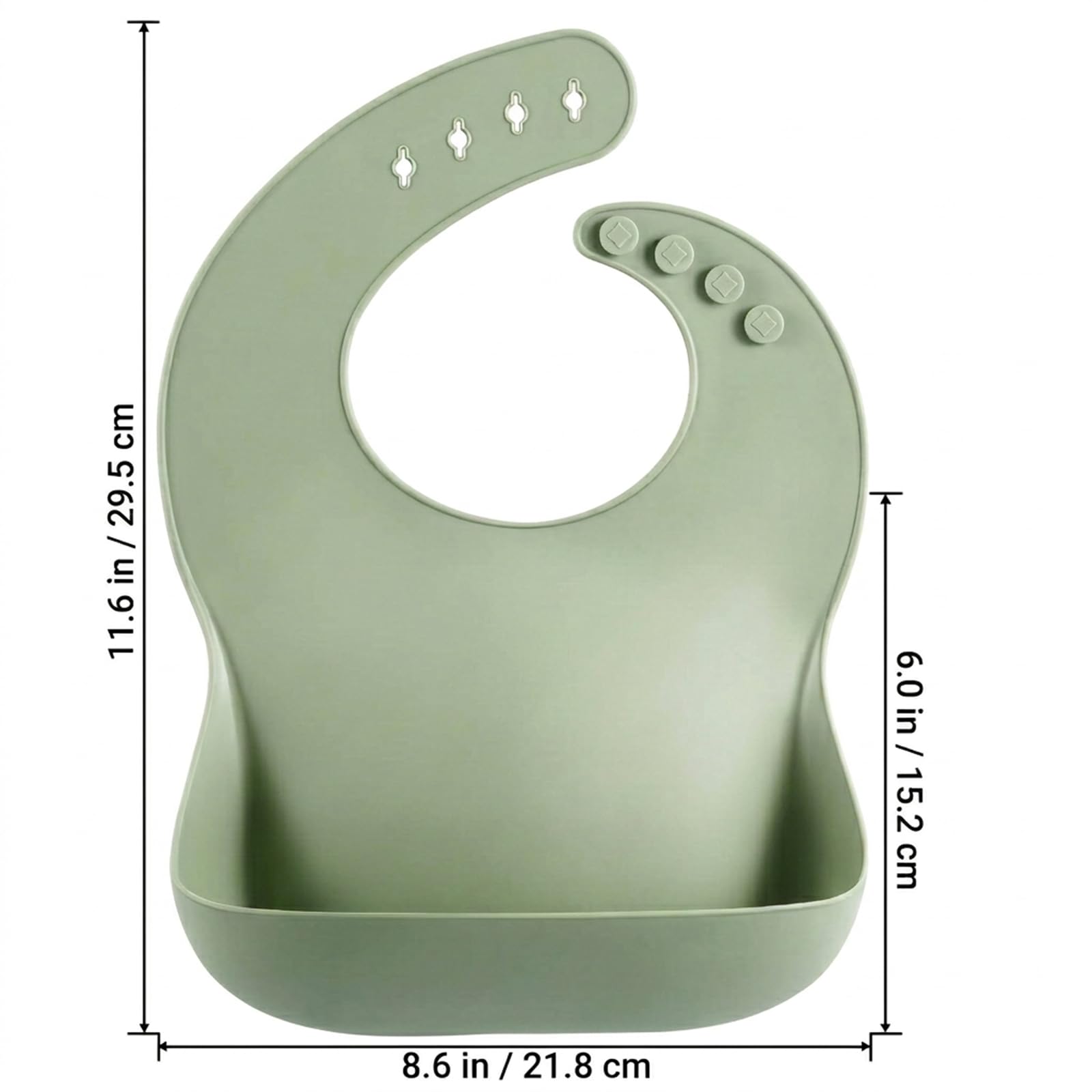 PandaEar Set of 3 Silicone Baby Bibs Waterproof, Soft, Unisex, 10-72 Months