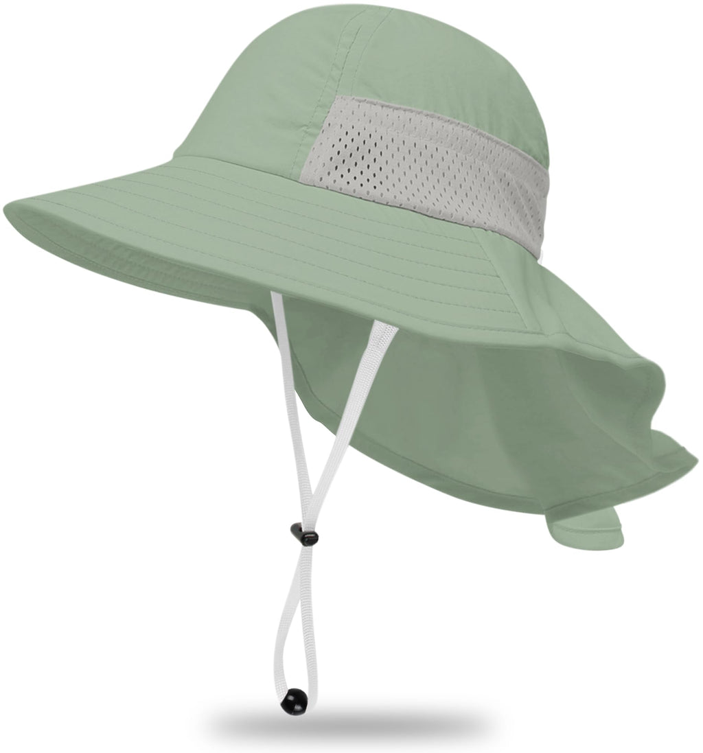 Toddler Baby Sun Hat Kids Summer Beach Essentials Adjustable Beach Hats with Bucket Wide Brim for Boys Girls Age 0-14 Years
