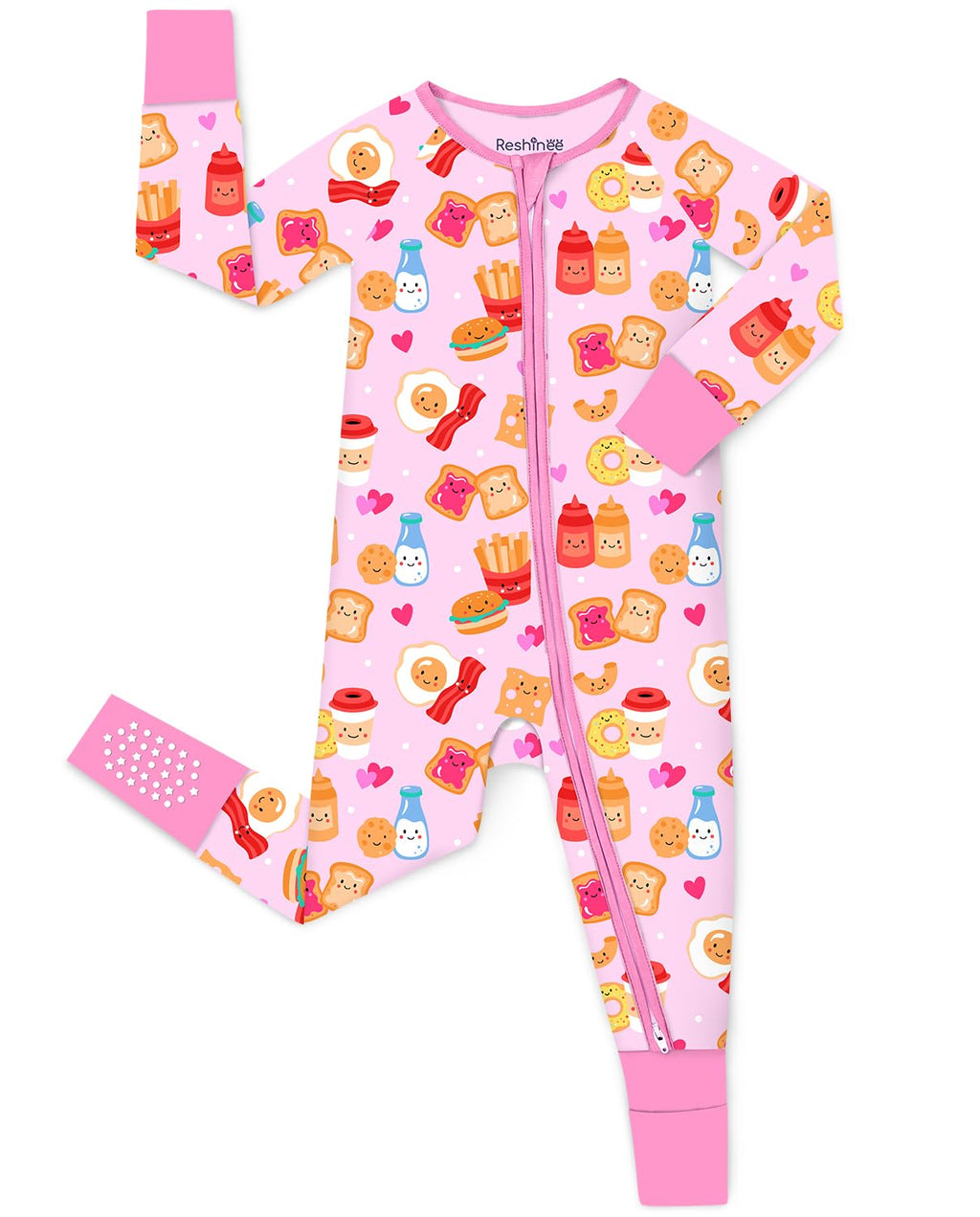 babee Reshinee Bamboo Viscose Baby Footie Pajama, Zipper Pajamas for Baby Boys & Baby Girls 0-24M