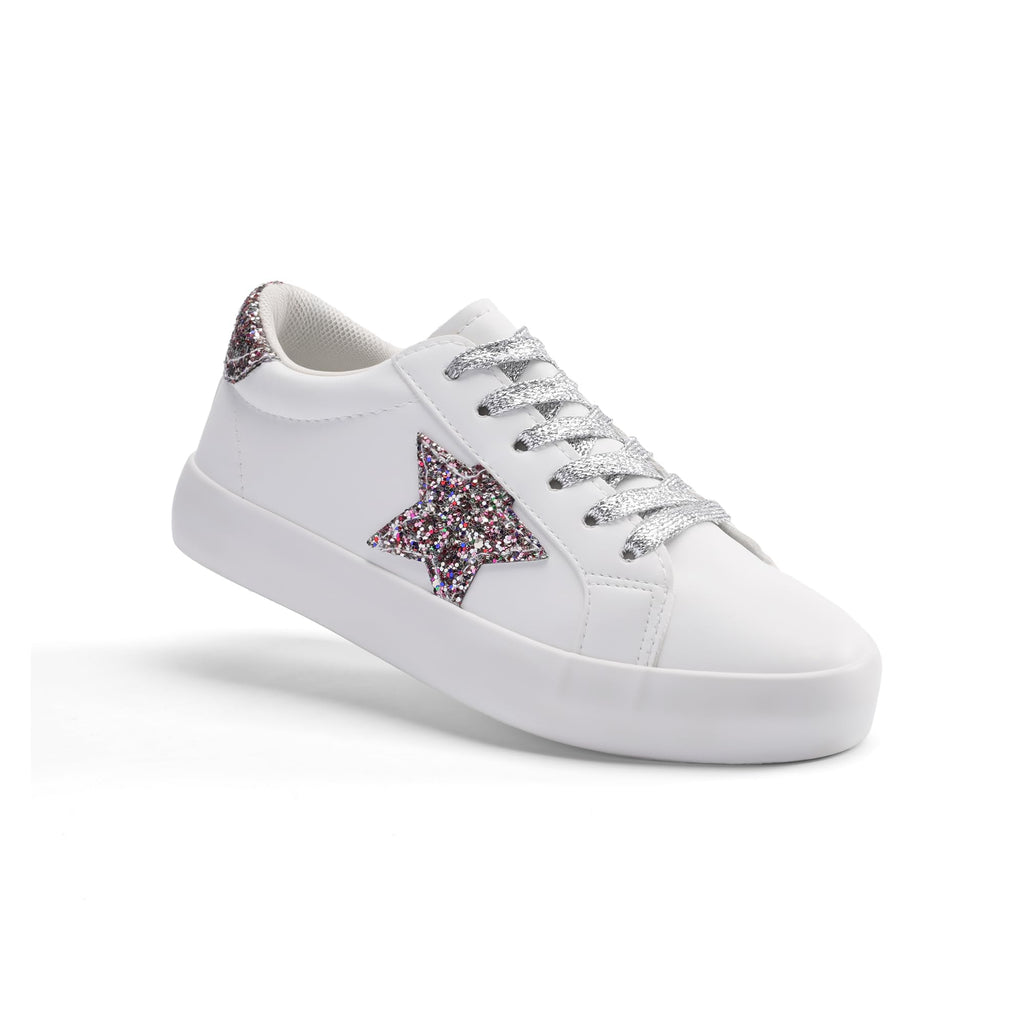FabKids Kids Sneakers Boys Girls White Shoes Low Top Lace Up Footwear for Toddler Little Kid Big Kid