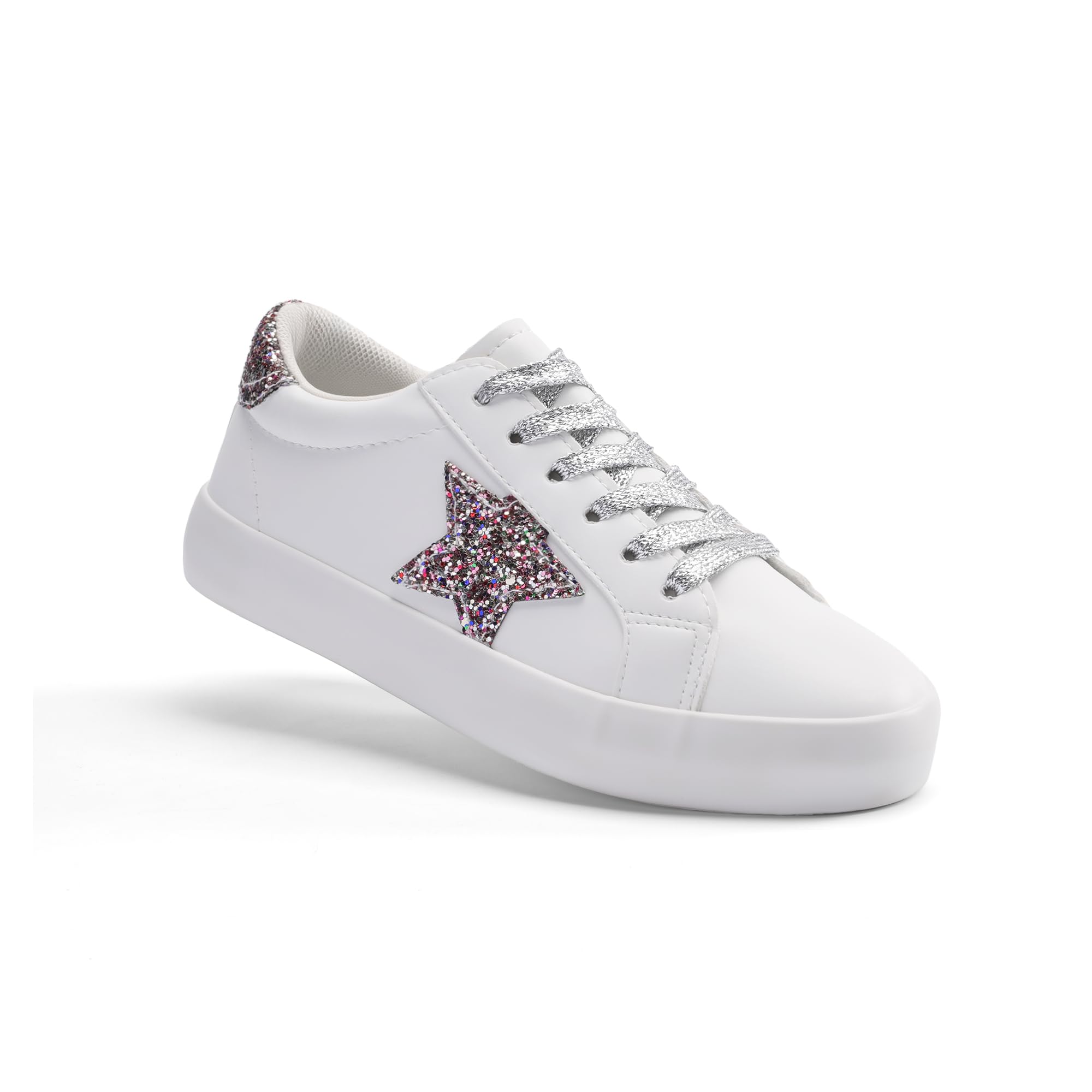FabKids Kids Sneakers Boys Girls White Shoes Low Top Lace Up Footwear for Toddler Little Kid Big Kid