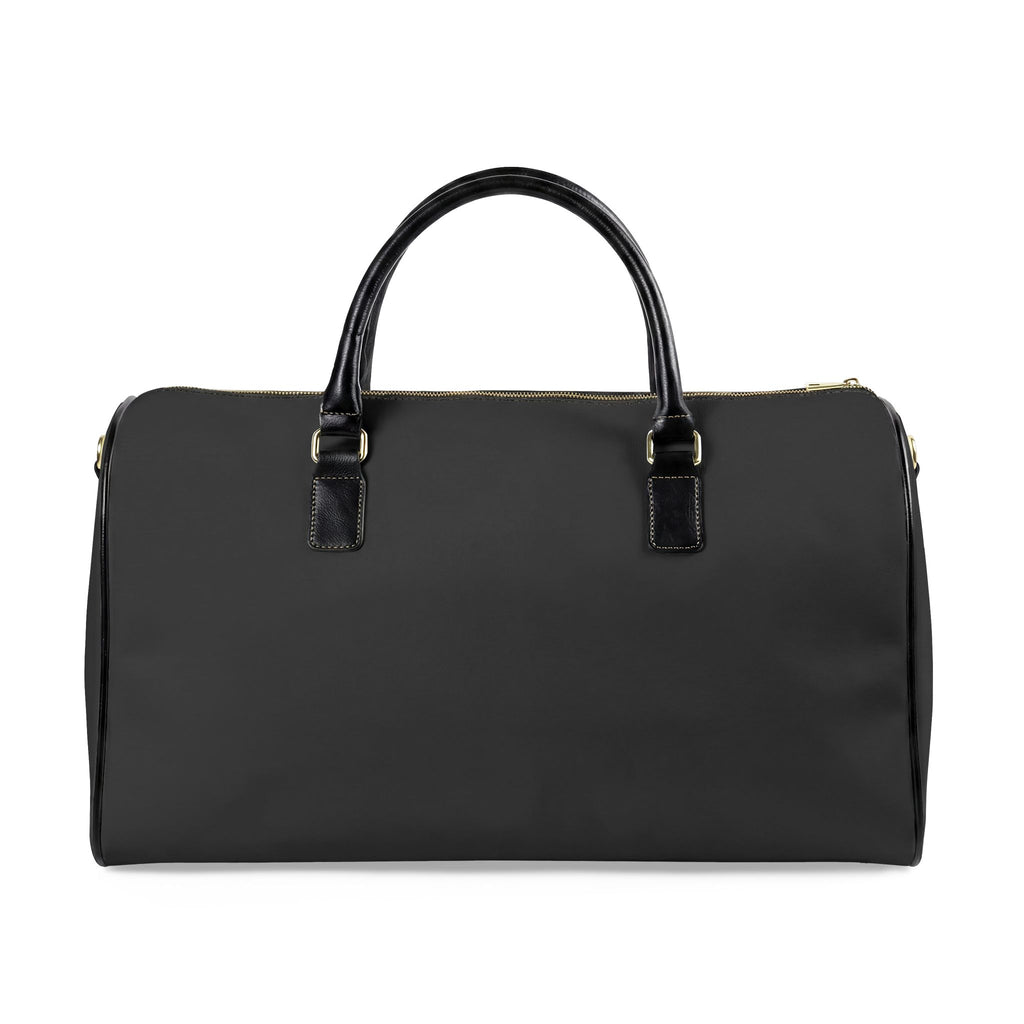 Personalized Faux Leather Travel Bag — "Jazzy Made It" Monogram Weekender