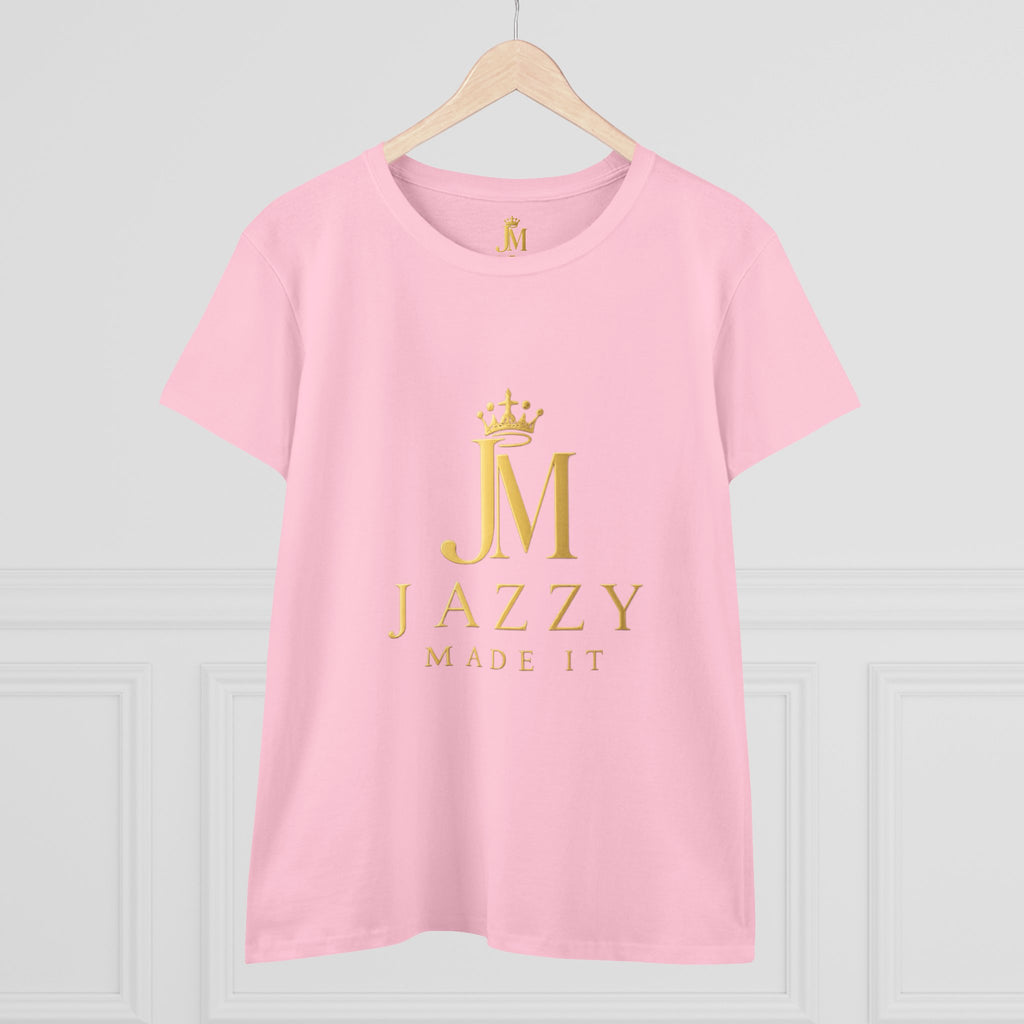 Women's Tee - "Jazzy Made It" Gold Crown Logo