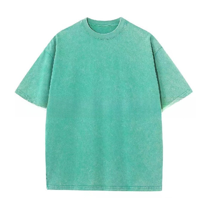 Pure Cotton Washed Distressed Loose T-Shirt