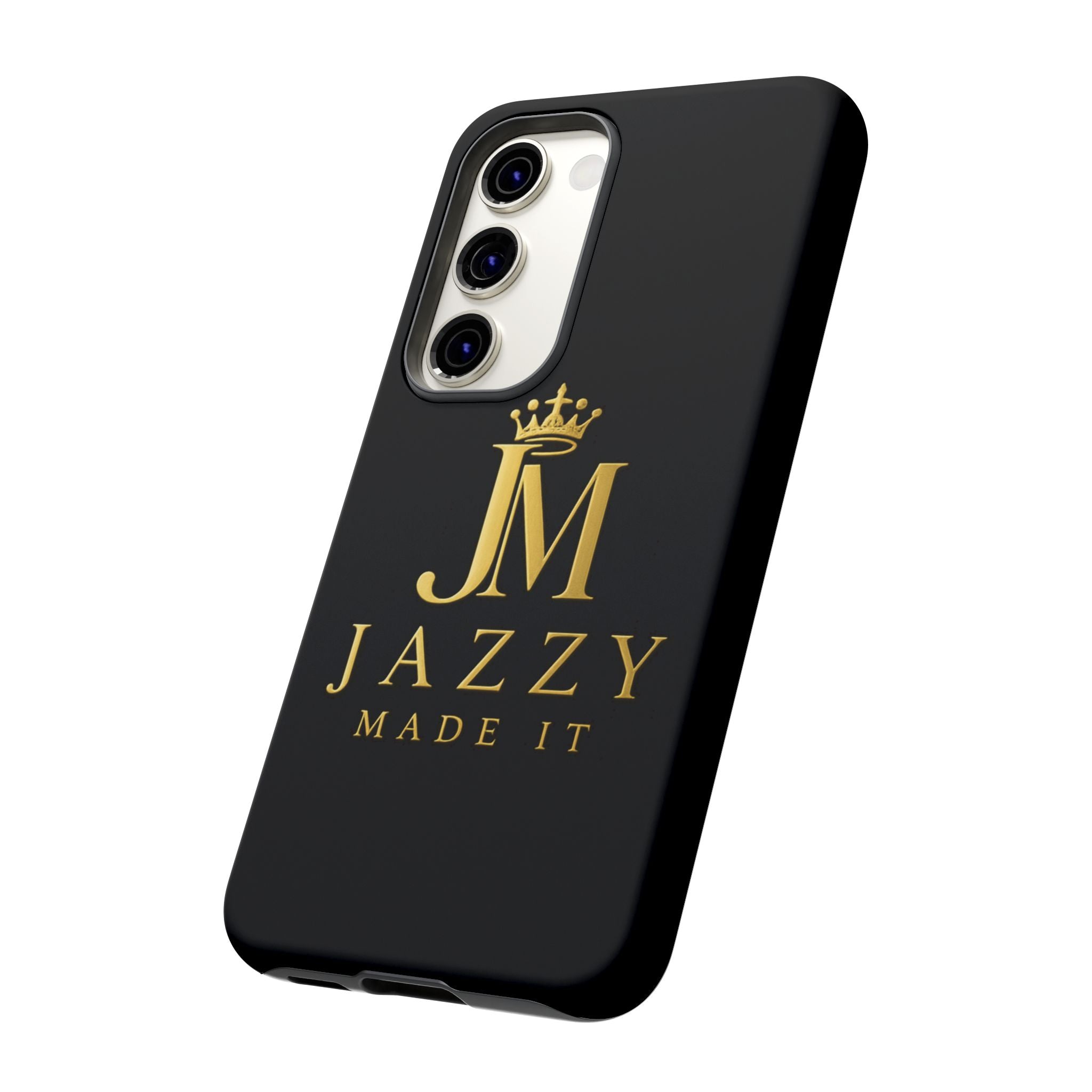Phone Case — "Jazzy Made It" Black & Gold Tough Case