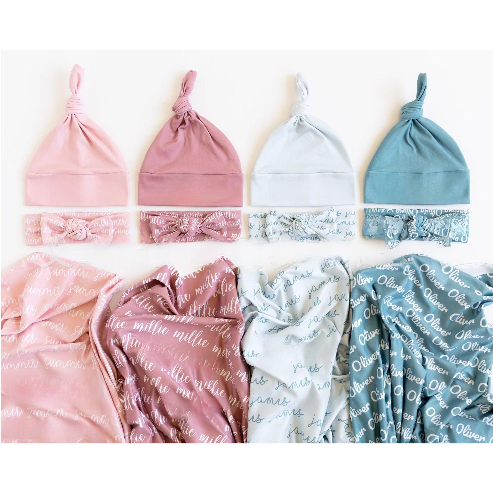 Personalized Baby Swaddle Blanket Letter Print