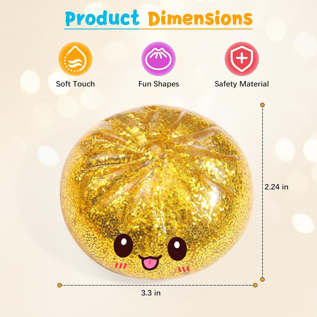 Sugar Dumpling Squishy,Viral Bao Bun Squishy Dumling Mystery Box,Stress Relief Fidget Squeeze Toy for Holiday & Birthday Gifts (Pink)
