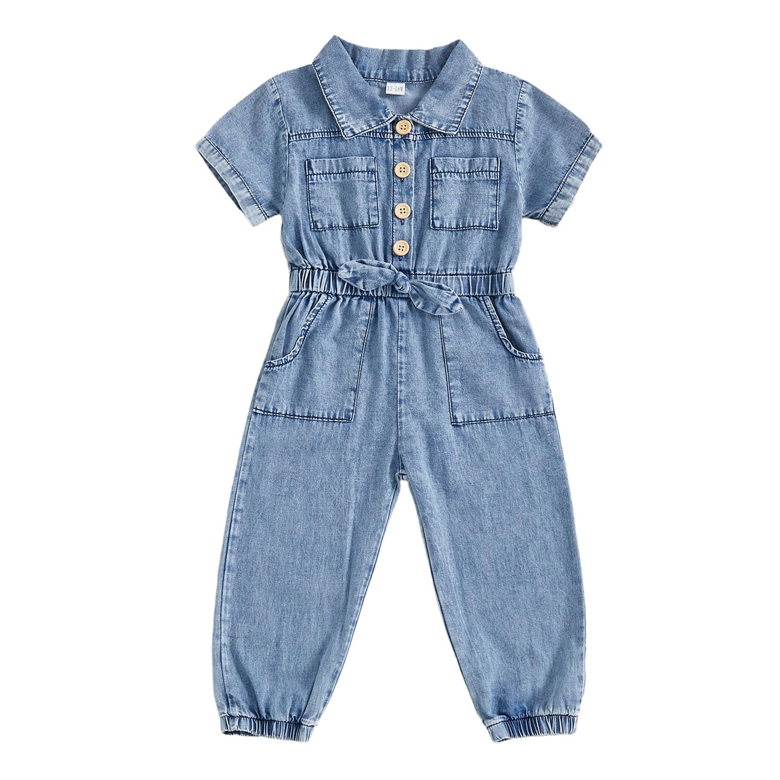 Summer Toddler Girl Jumpsuit Shorts Little Girl Overalls Clothes Baby Jean Romper Jumpsuit One Piece Outfit