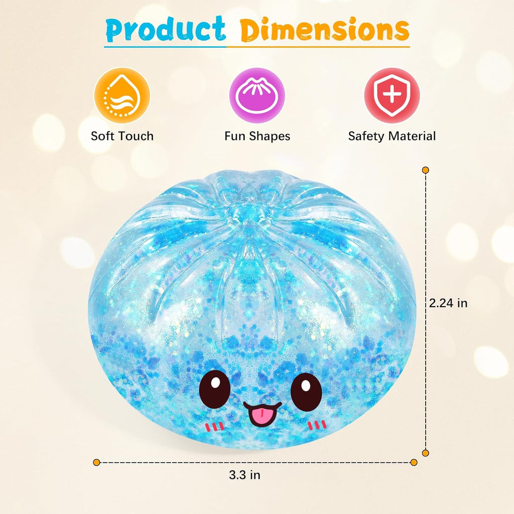 Sugar Dumpling Squishy,Viral Bao Bun Squishy Dumling Mystery Box,Stress Relief Fidget Squeeze Toy for Holiday & Birthday Gifts (Pink)