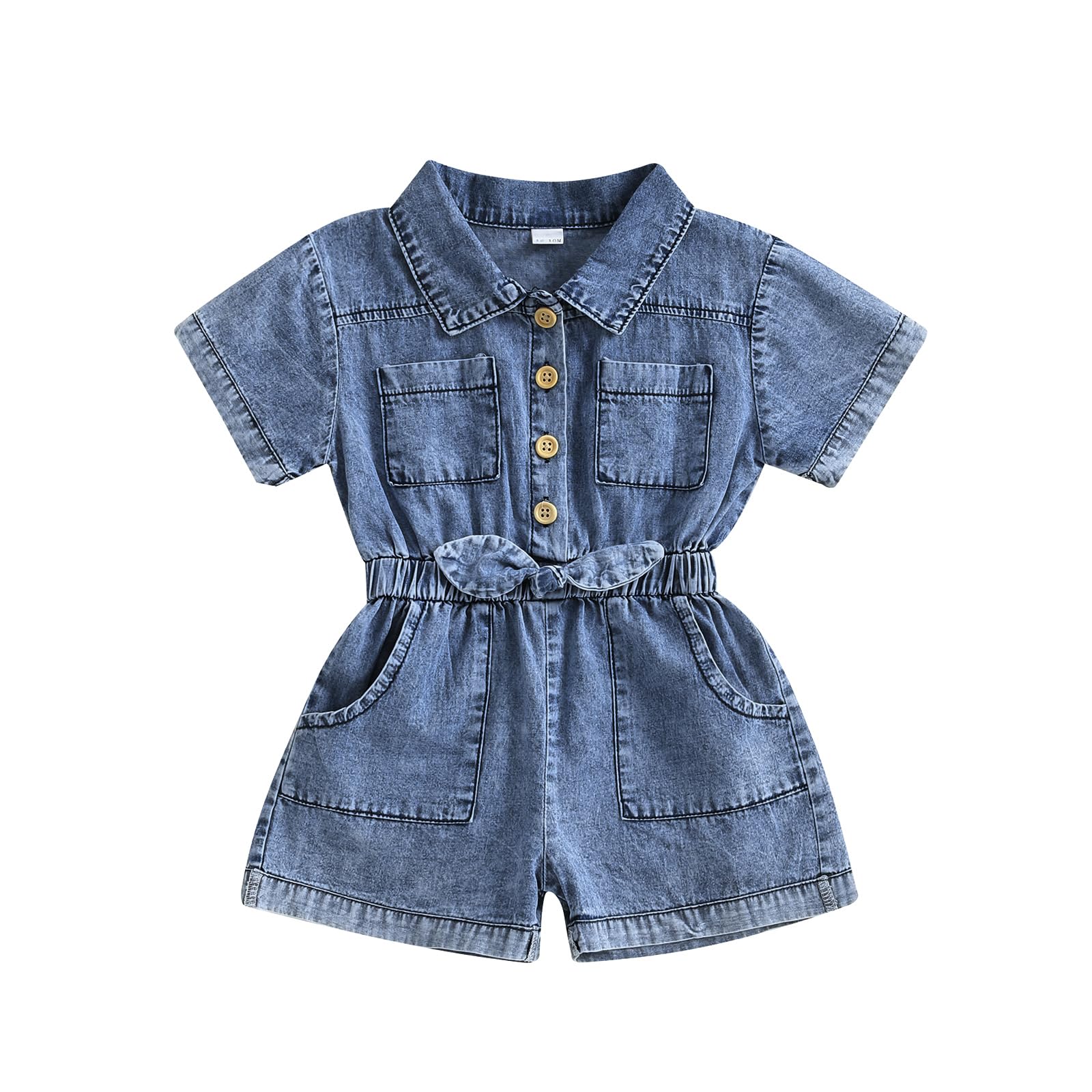Summer Toddler Girl Jumpsuit Shorts Little Girl Overalls Clothes Baby Jean Romper Jumpsuit One Piece Outfit