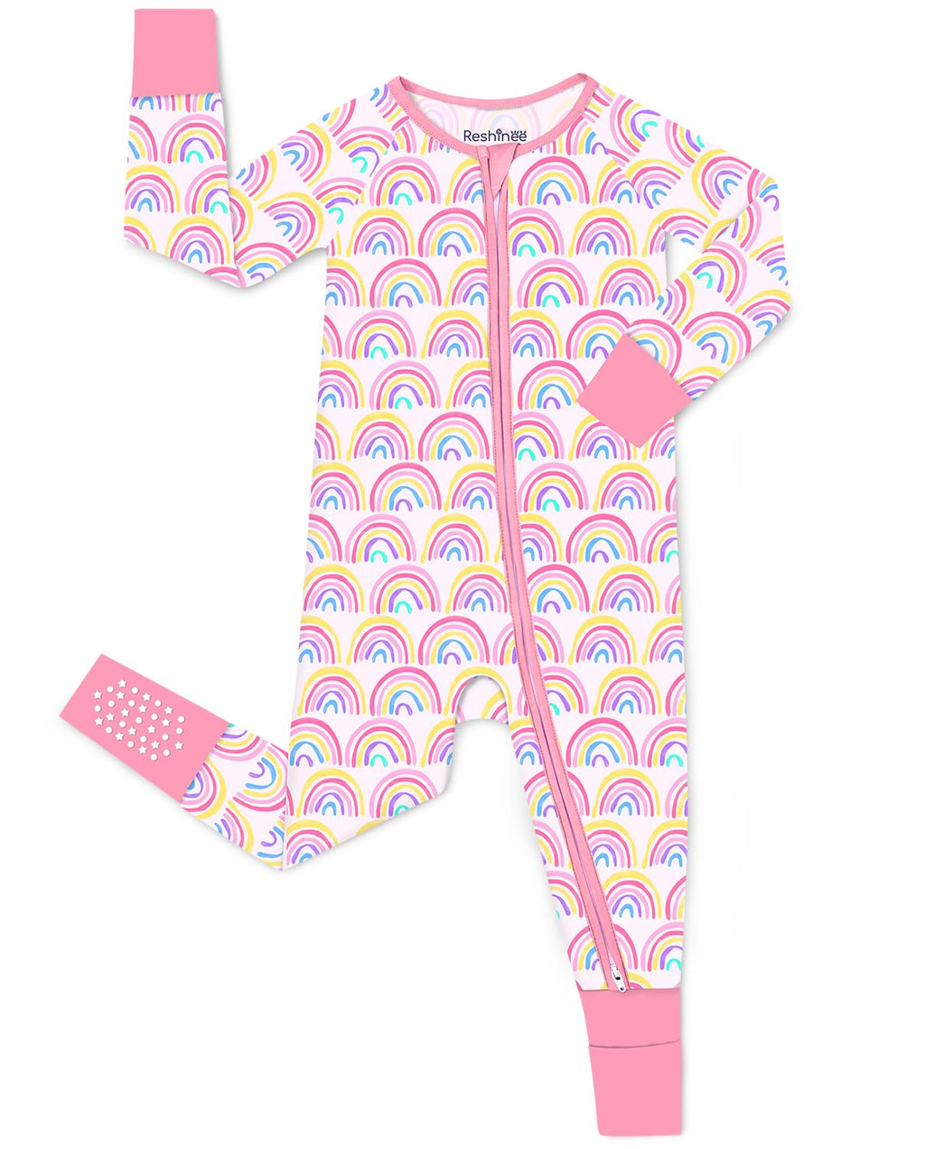 babee Reshinee Bamboo Viscose Baby Footie Pajama, Zipper Pajamas for Baby Boys & Baby Girls 0-24M