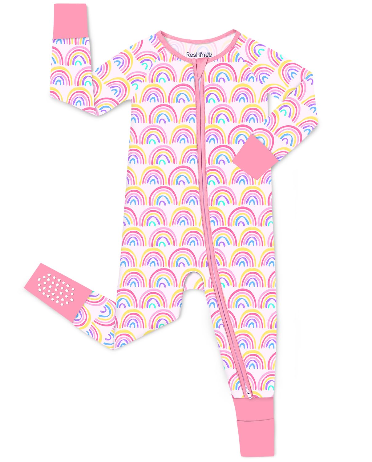babee Reshinee Bamboo Viscose Baby Footie Pajama, Zipper Pajamas for Baby Boys & Baby Girls 0-24M