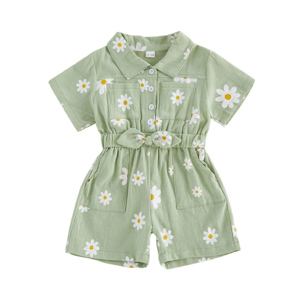 Summer Toddler Girl Jumpsuit Shorts Little Girl Overalls Clothes Baby Jean Romper Jumpsuit One Piece Outfit