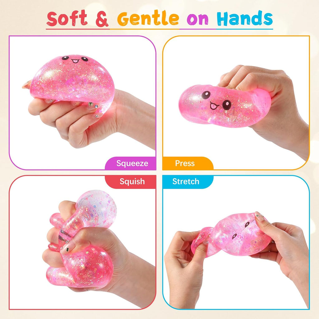 Sugar Dumpling Squishy,Viral Bao Bun Squishy Dumling Mystery Box,Stress Relief Fidget Squeeze Toy for Holiday & Birthday Gifts (Pink)
