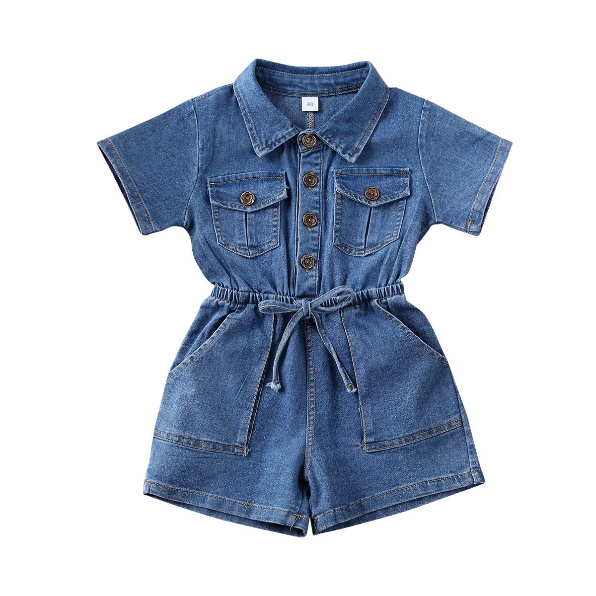 Summer Toddler Girl Jumpsuit Shorts Little Girl Overalls Clothes Baby Jean Romper Jumpsuit One Piece Outfit
