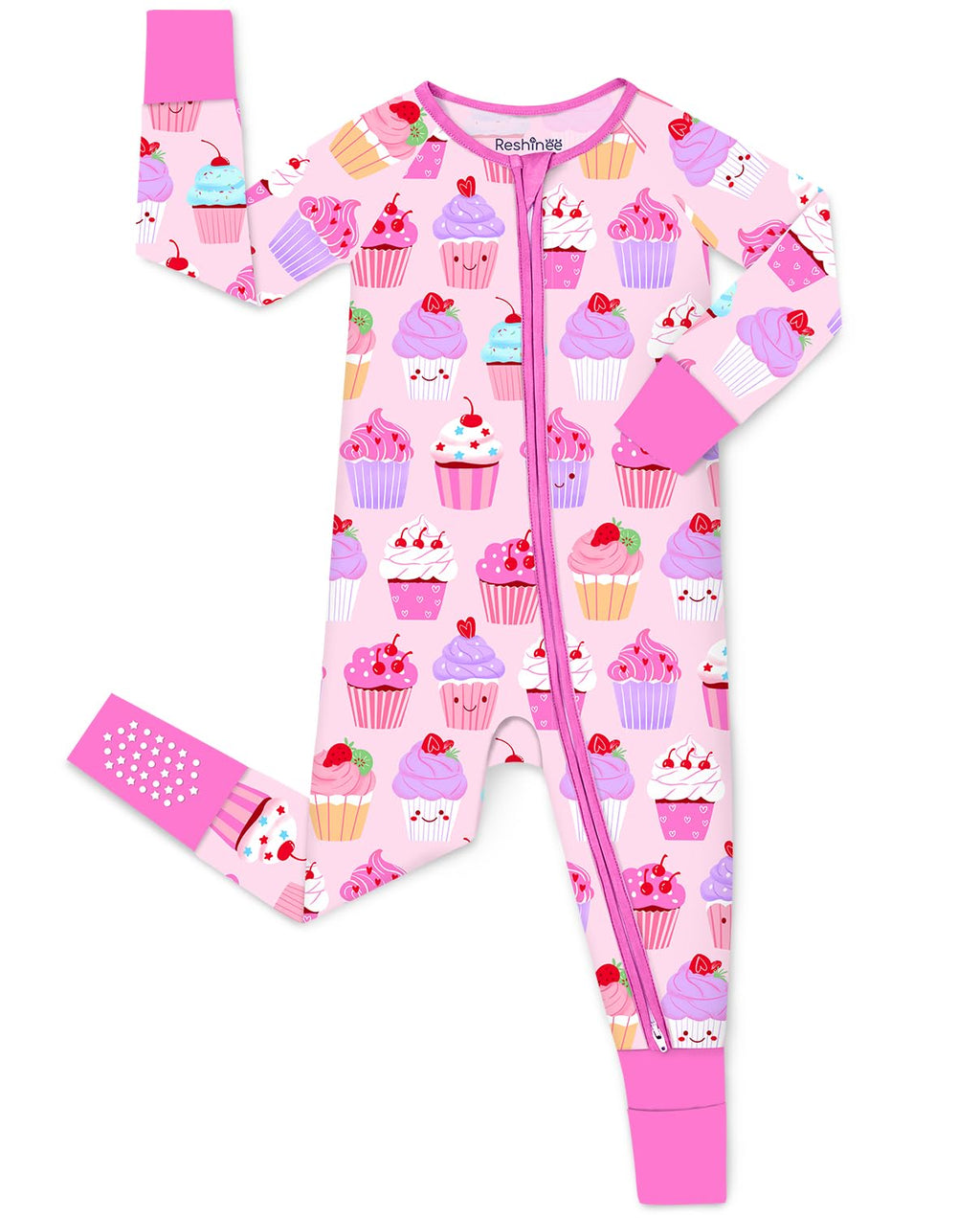 babee Reshinee Bamboo Viscose Baby Footie Pajama, Zipper Pajamas for Baby Boys & Baby Girls 0-24M
