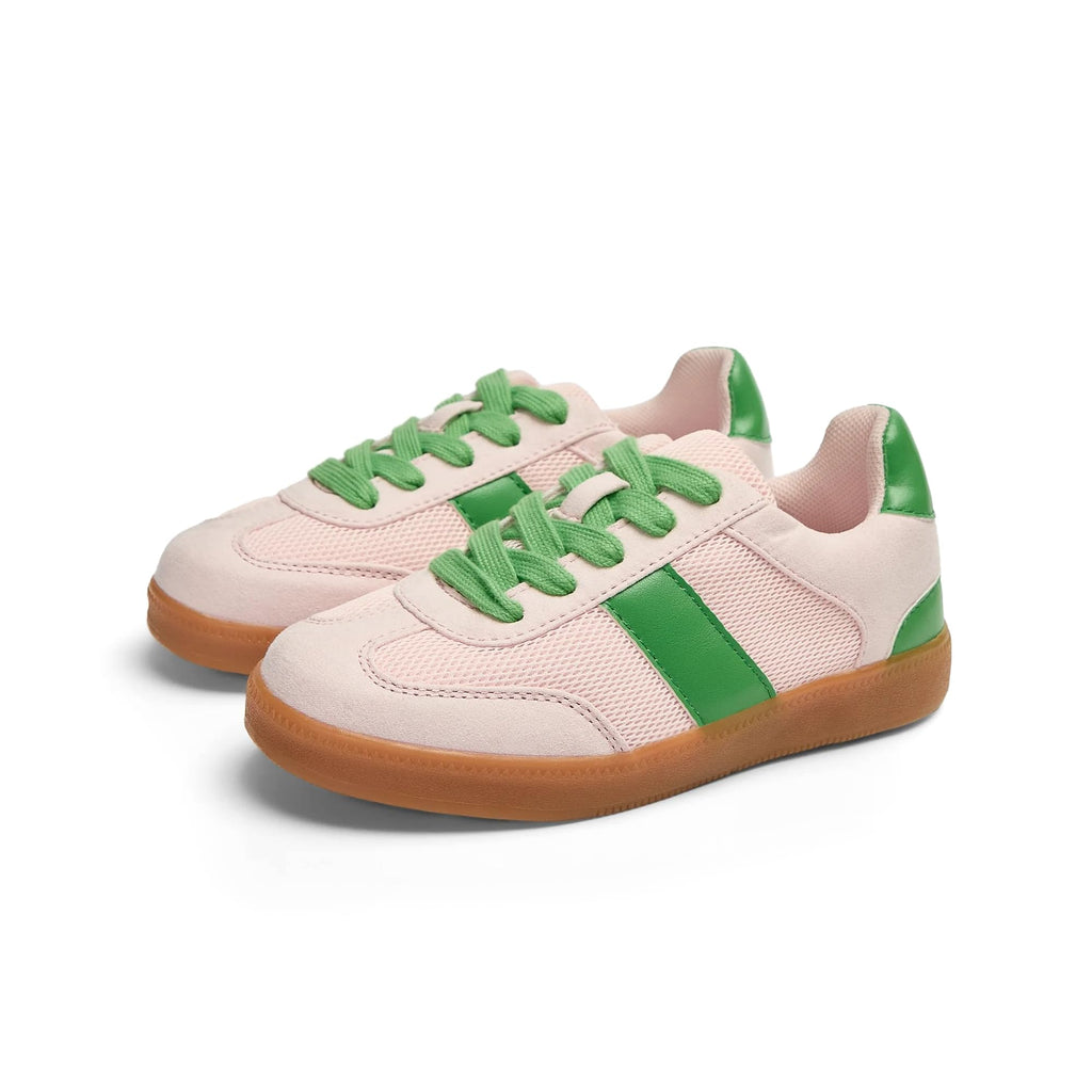 FabKids Kids Sneakers Boys Girls White Shoes Low Top Lace Up Footwear for Toddler Little Kid Big Kid