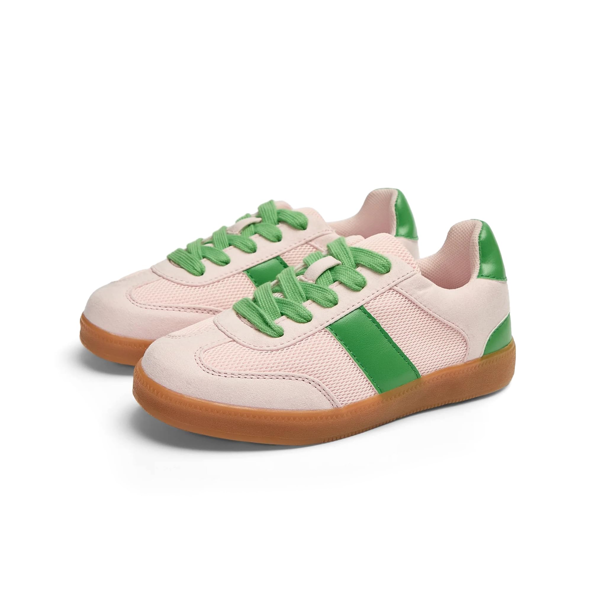 FabKids Kids Sneakers Boys Girls White Shoes Low Top Lace Up Footwear for Toddler Little Kid Big Kid