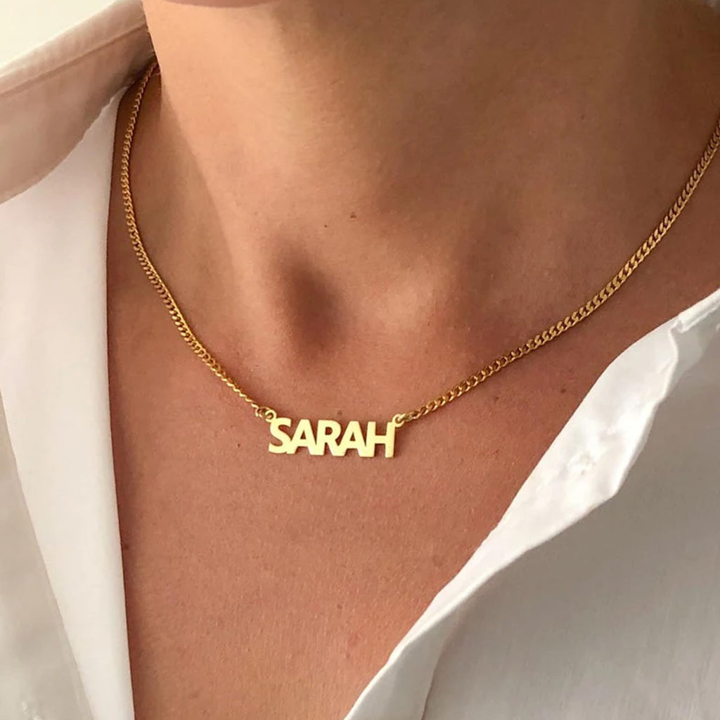 Elemtansy Mothers Day Custom Name Necklace for Women, Multiple Name Personalized 18K Gold Plated Handmade Family Necklace, Customized Jewelry Birthday Gift for Mom
