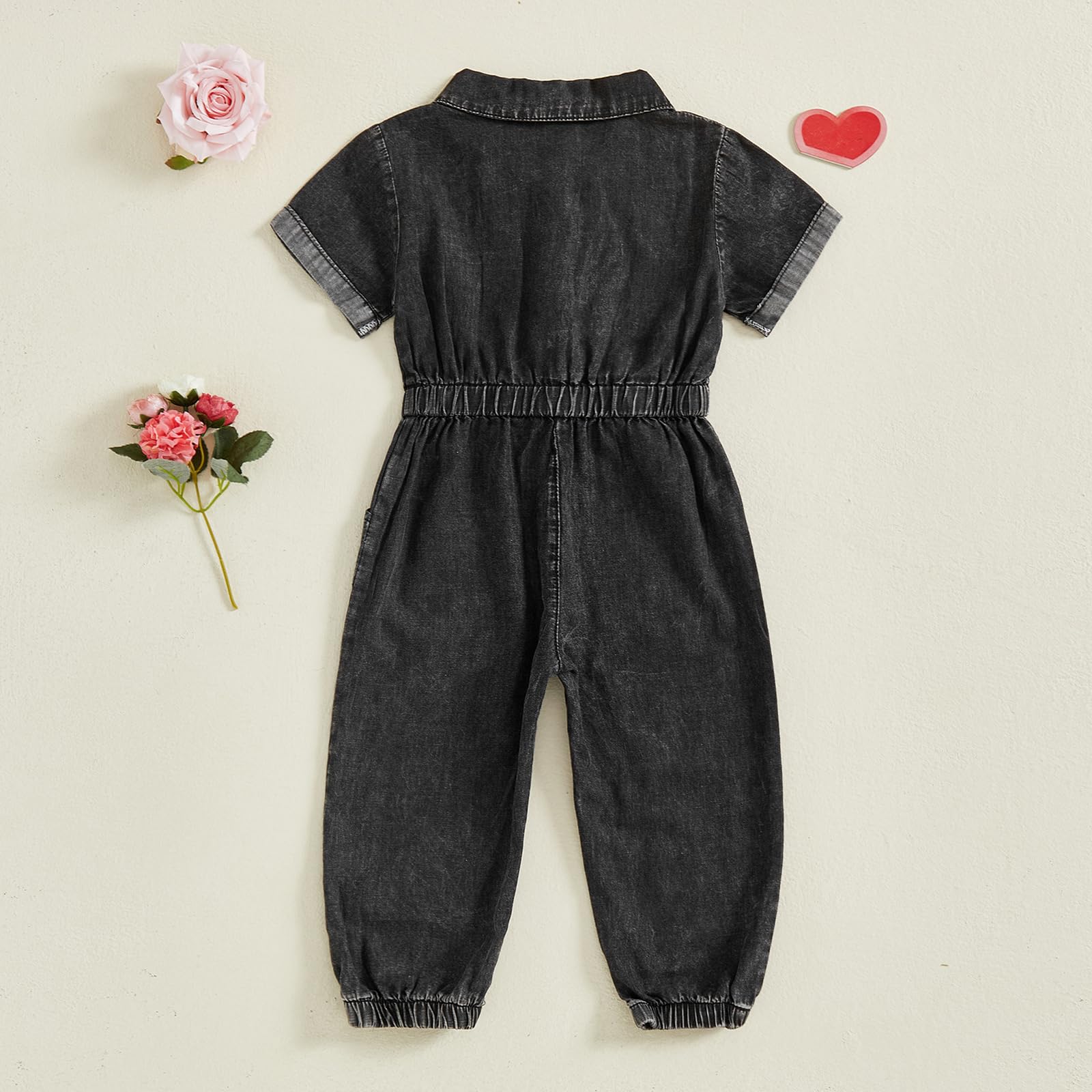 Summer Toddler Girl Jumpsuit Shorts Little Girl Overalls Clothes Baby Jean Romper Jumpsuit One Piece Outfit