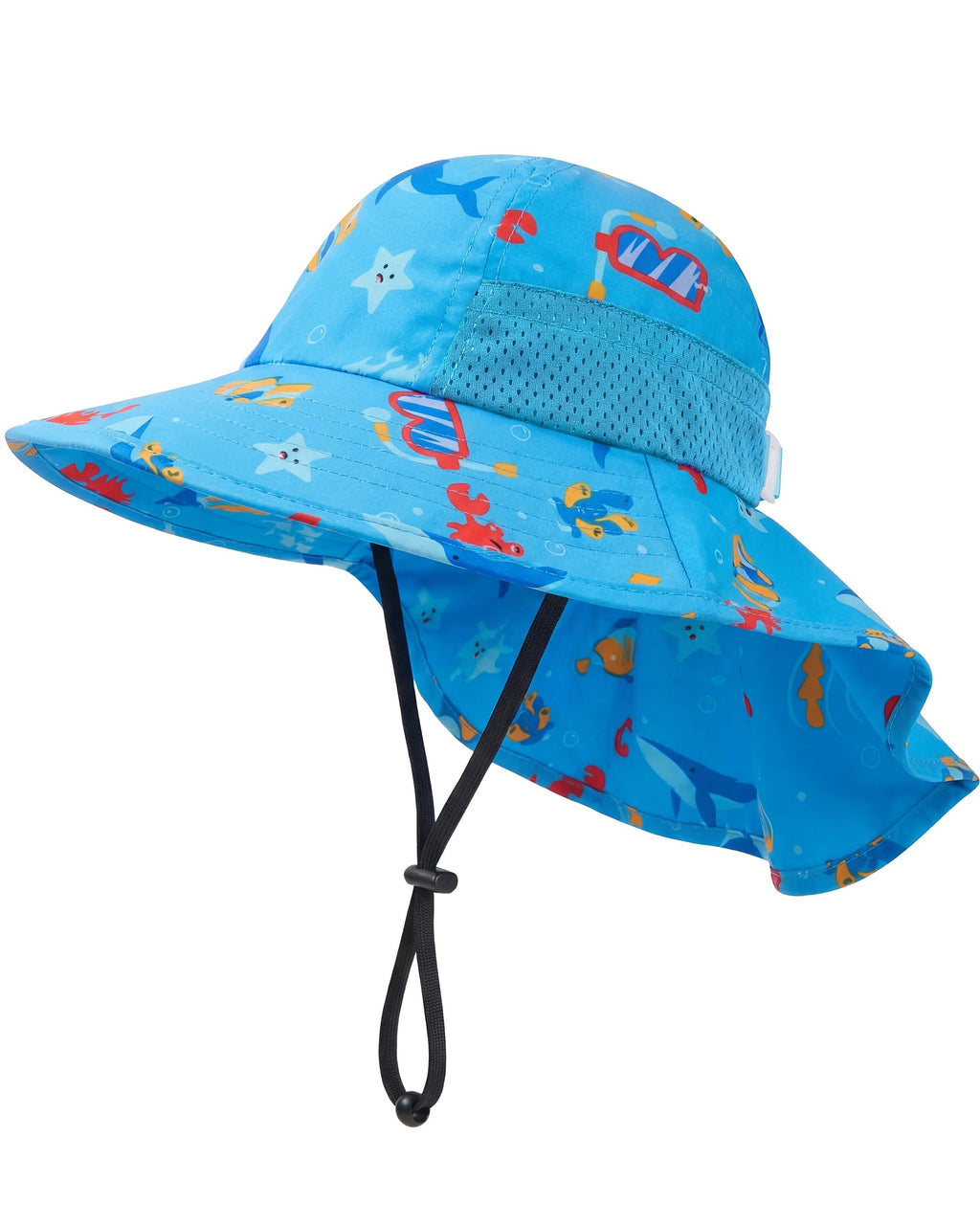 Toddler Baby Sun Hat Kids Summer Beach Essentials Adjustable Beach Hats with Bucket Wide Brim for Boys Girls Age 0-14 Years
