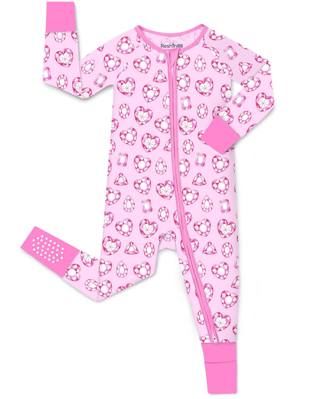 babee Reshinee Bamboo Viscose Baby Footie Pajama, Zipper Pajamas for Baby Boys & Baby Girls 0-24M