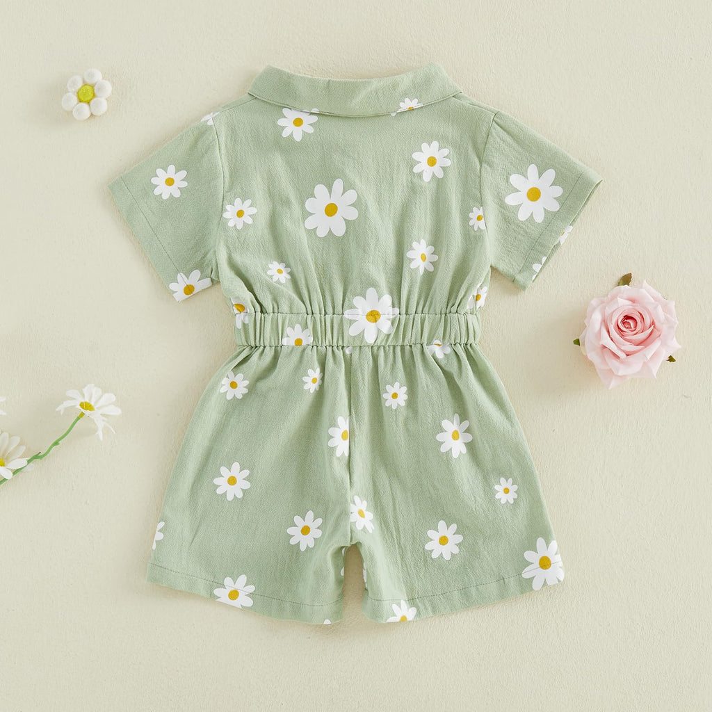 Summer Toddler Girl Jumpsuit Shorts Little Girl Overalls Clothes Baby Jean Romper Jumpsuit One Piece Outfit